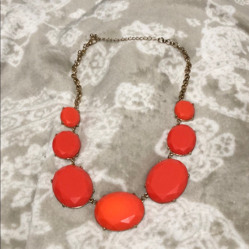 Orange statement necklace